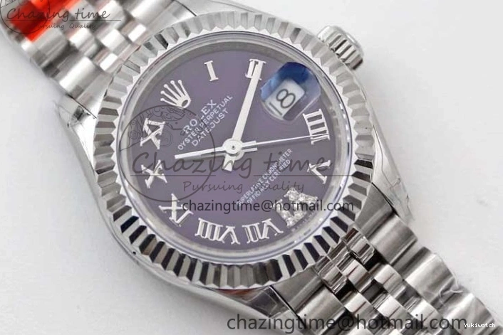 Steel NH05 28 904L Roman Edition Dial on Bracelet SS DateJust President TWF Purple Best Lady Markers 1:1 0123